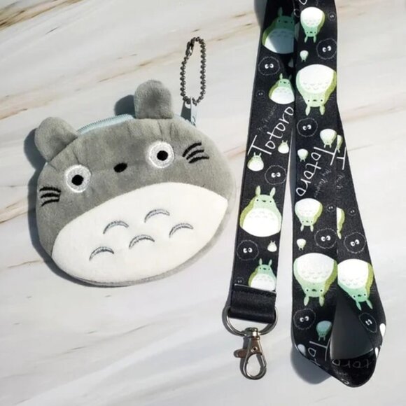 ✨3/$15 or FREE ADDON - Studio Ghibli Totoro Coin Purse + Lanyard - Picture 1 of 1